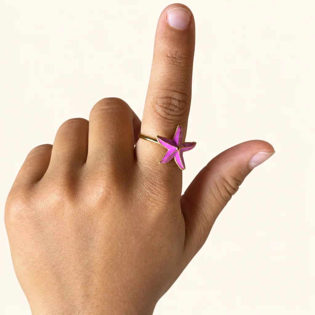 Tightly recrop the reference image to show only the hand wearing the star ring, filling the square f