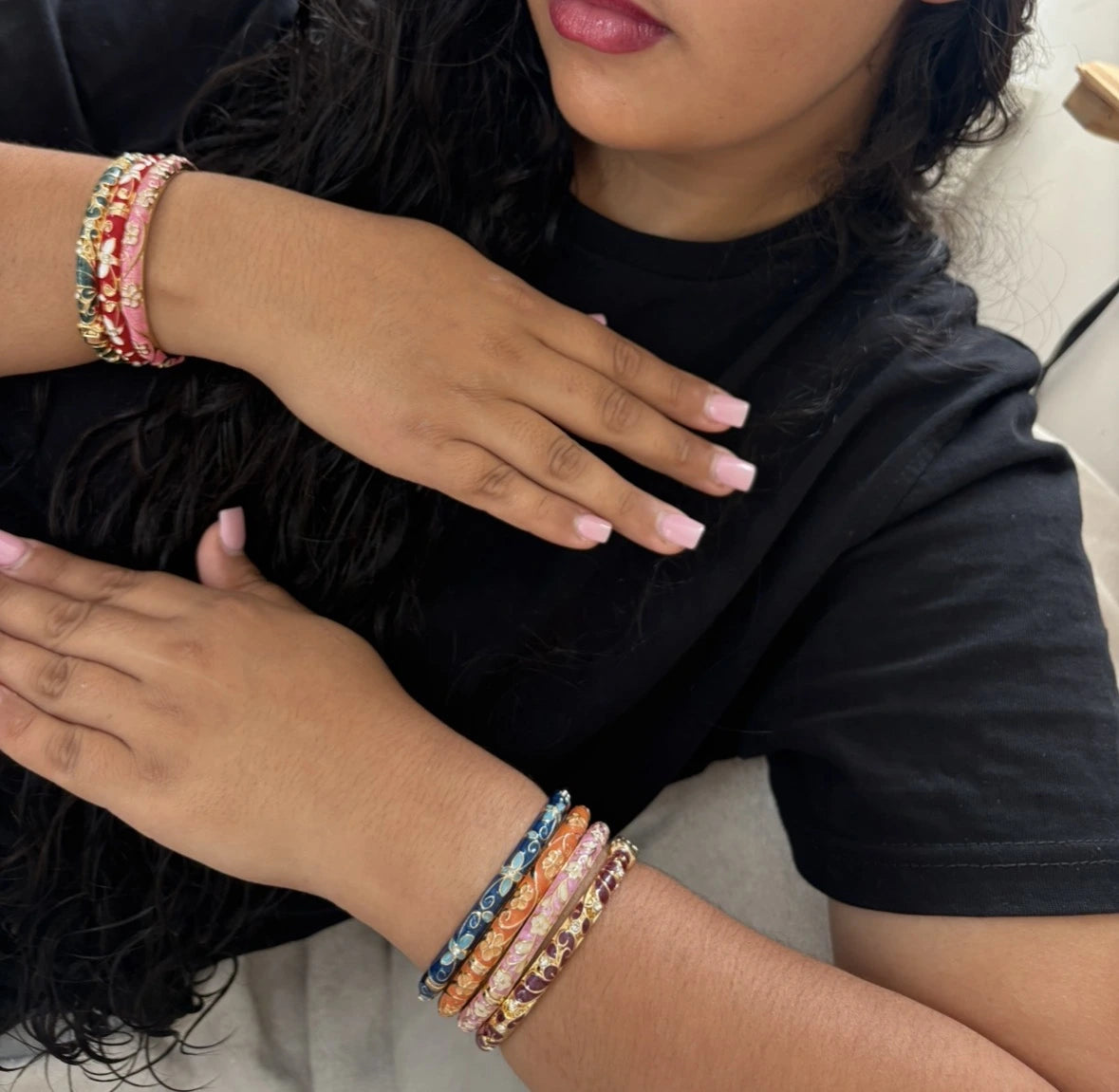 Bracelet manchette coloré
